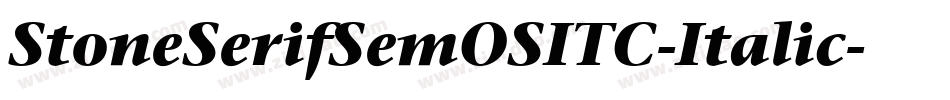 StoneSerifSemOSITC-Italic字体转换