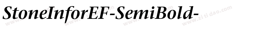 StoneInforEF-SemiBold字体转换