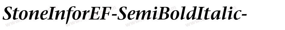 StoneInforEF-SemiBoldItalic字体转换