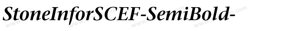 StoneInforSCEF-SemiBold字体转换