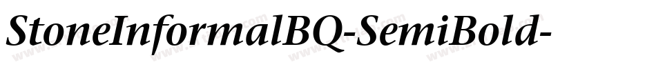 StoneInformalBQ-SemiBold字体转换