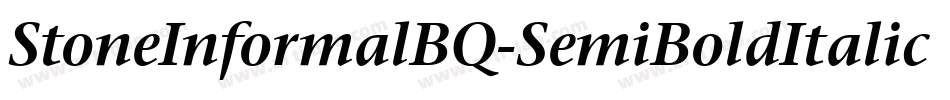 StoneInformalBQ-SemiBoldItalic字体转换