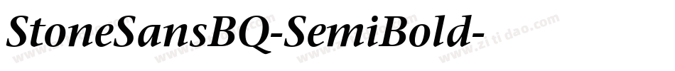 StoneSansBQ-SemiBold字体转换