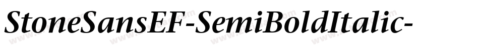 StoneSansEF-SemiBoldItalic字体转换
