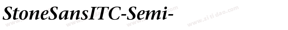 StoneSansITC-Semi字体转换