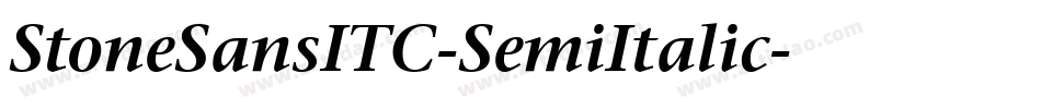 StoneSansITC-SemiItalic字体转换