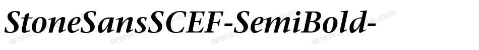 StoneSansSCEF-SemiBold字体转换