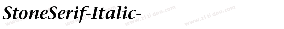 StoneSerif-Italic字体转换