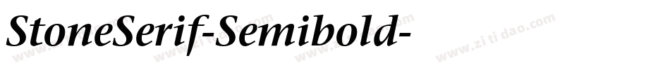 StoneSerif-Semibold字体转换