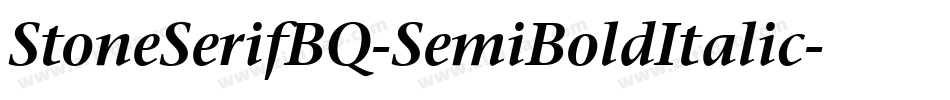 StoneSerifBQ-SemiBoldItalic字体转换