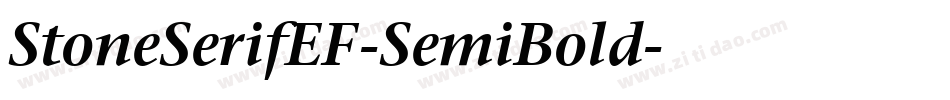 StoneSerifEF-SemiBold字体转换