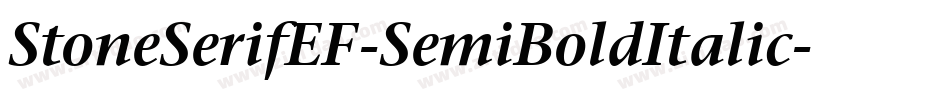 StoneSerifEF-SemiBoldItalic字体转换