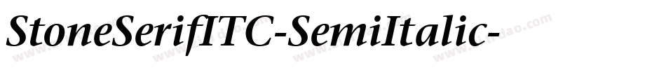 StoneSerifITC-SemiItalic字体转换