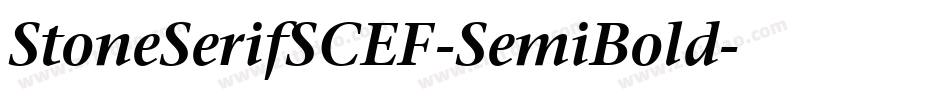 StoneSerifSCEF-SemiBold字体转换