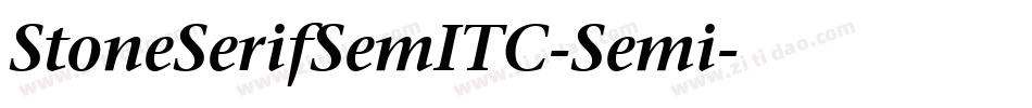 StoneSerifSemITC-Semi字体转换