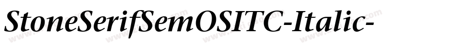 StoneSerifSemOSITC-Italic字体转换