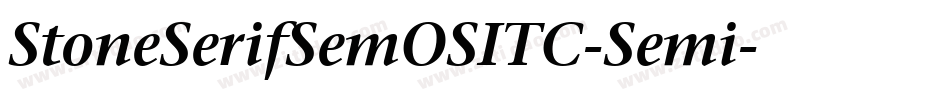 StoneSerifSemOSITC-Semi字体转换