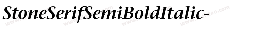 StoneSerifSemiBoldItalic字体转换
