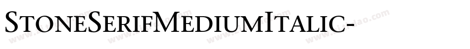 StoneSerifMediumItalic字体转换