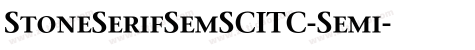 StoneSerifSemSCITC-Semi字体转换