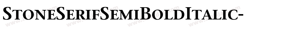 StoneSerifSemiBoldItalic字体转换