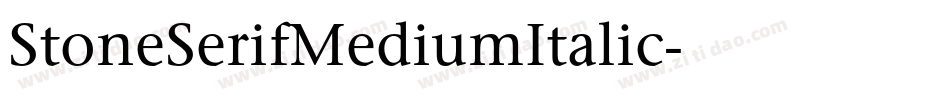 StoneSerifMediumItalic字体转换