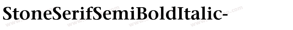StoneSerifSemiBoldItalic字体转换