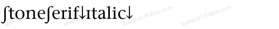 StoneSerif-Italic字体转换