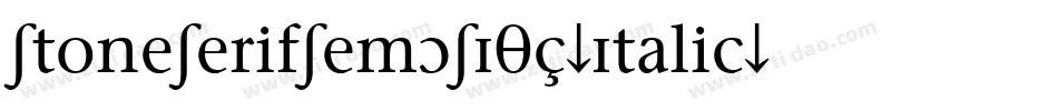 StoneSerifSemOSITC-Italic字体转换