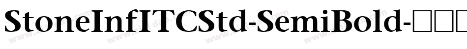 StoneInfITCStd-SemiBold字体转换