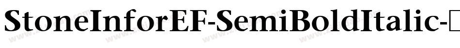 StoneInforEF-SemiBoldItalic字体转换