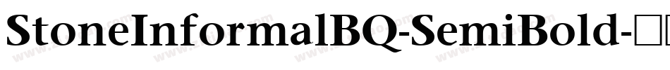 StoneInformalBQ-SemiBold字体转换