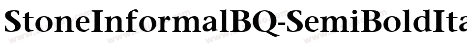 StoneInformalBQ-SemiBoldItalic字体转换
