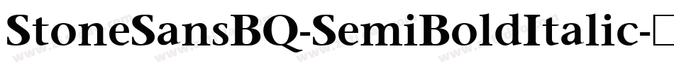 StoneSansBQ-SemiBoldItalic字体转换