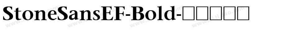 StoneSansEF-Bold字体转换