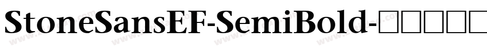 StoneSansEF-SemiBold字体转换