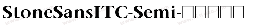StoneSansITC-Semi字体转换