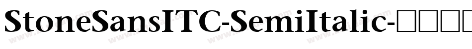 StoneSansITC-SemiItalic字体转换