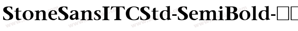 StoneSansITCStd-SemiBold字体转换