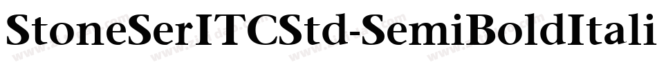 StoneSerITCStd-SemiBoldItalic字体转换