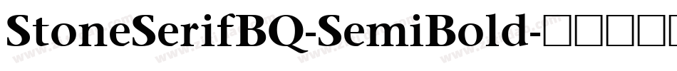 StoneSerifBQ-SemiBold字体转换