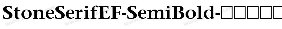 StoneSerifEF-SemiBold字体转换