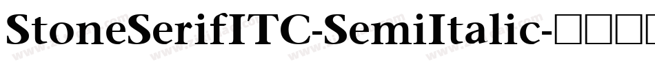 StoneSerifITC-SemiItalic字体转换