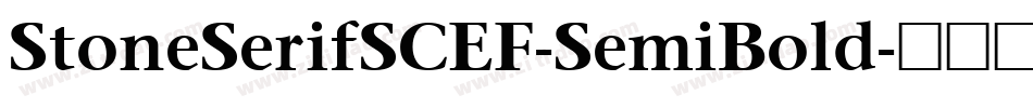StoneSerifSCEF-SemiBold字体转换