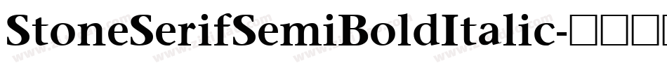 StoneSerifSemiBoldItalic字体转换