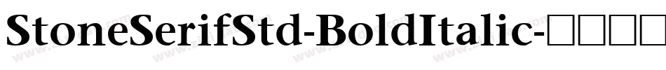 StoneSerifStd-BoldItalic字体转换