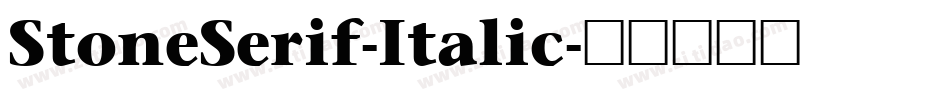 StoneSerif-Italic字体转换