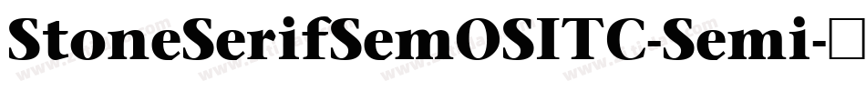 StoneSerifSemOSITC-Semi字体转换