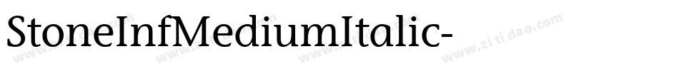 StoneInfMediumItalic字体转换