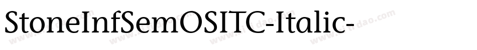 StoneInfSemOSITC-Italic字体转换